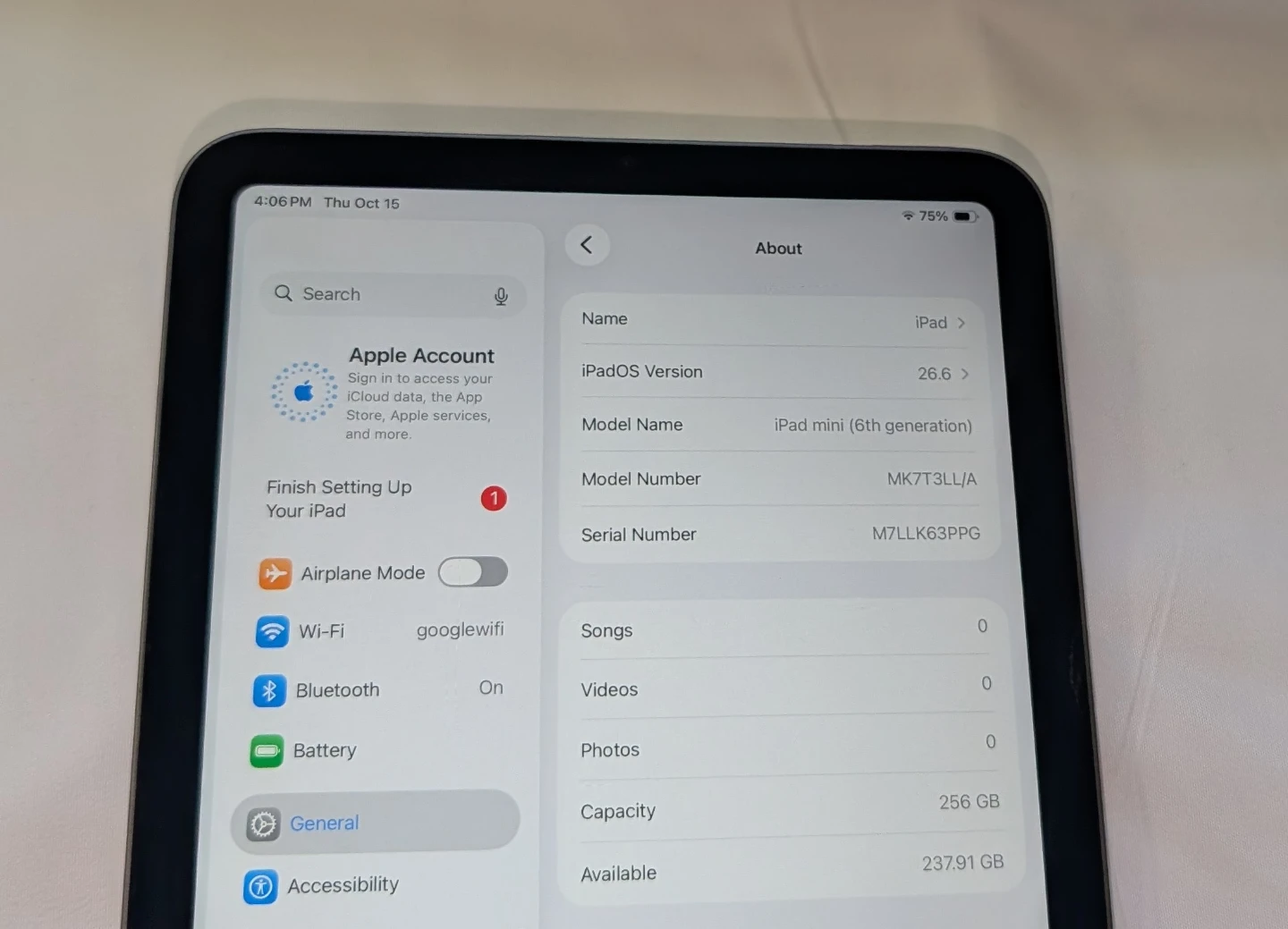 NICE APPLE iPad MINI 6 256GB iOS27 - photo 3