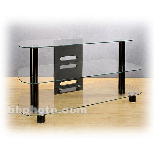 Glass and Black Metal TV Stand - photo 2