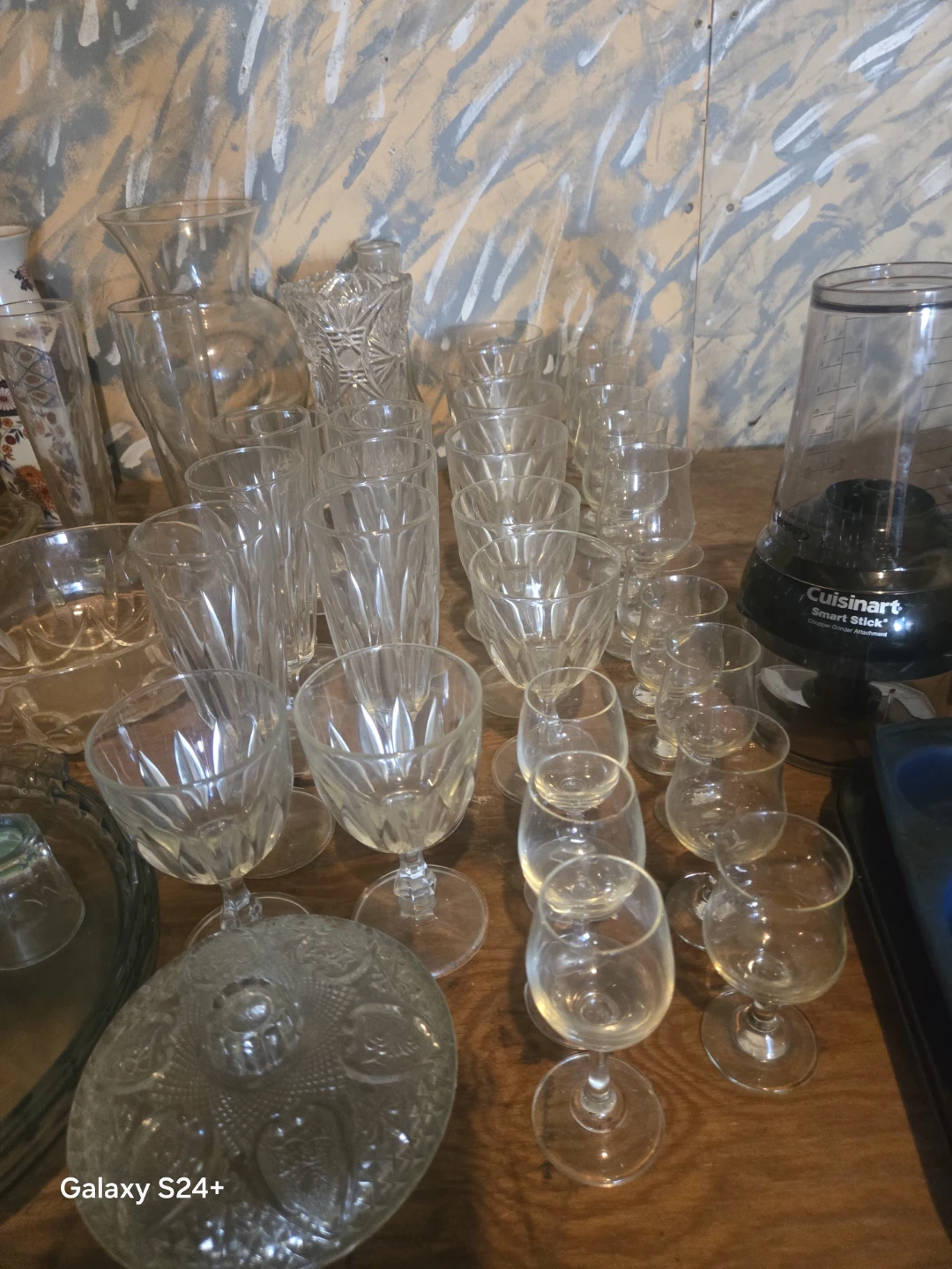 Assorted glassware and Cuisinart attachment - photo 2