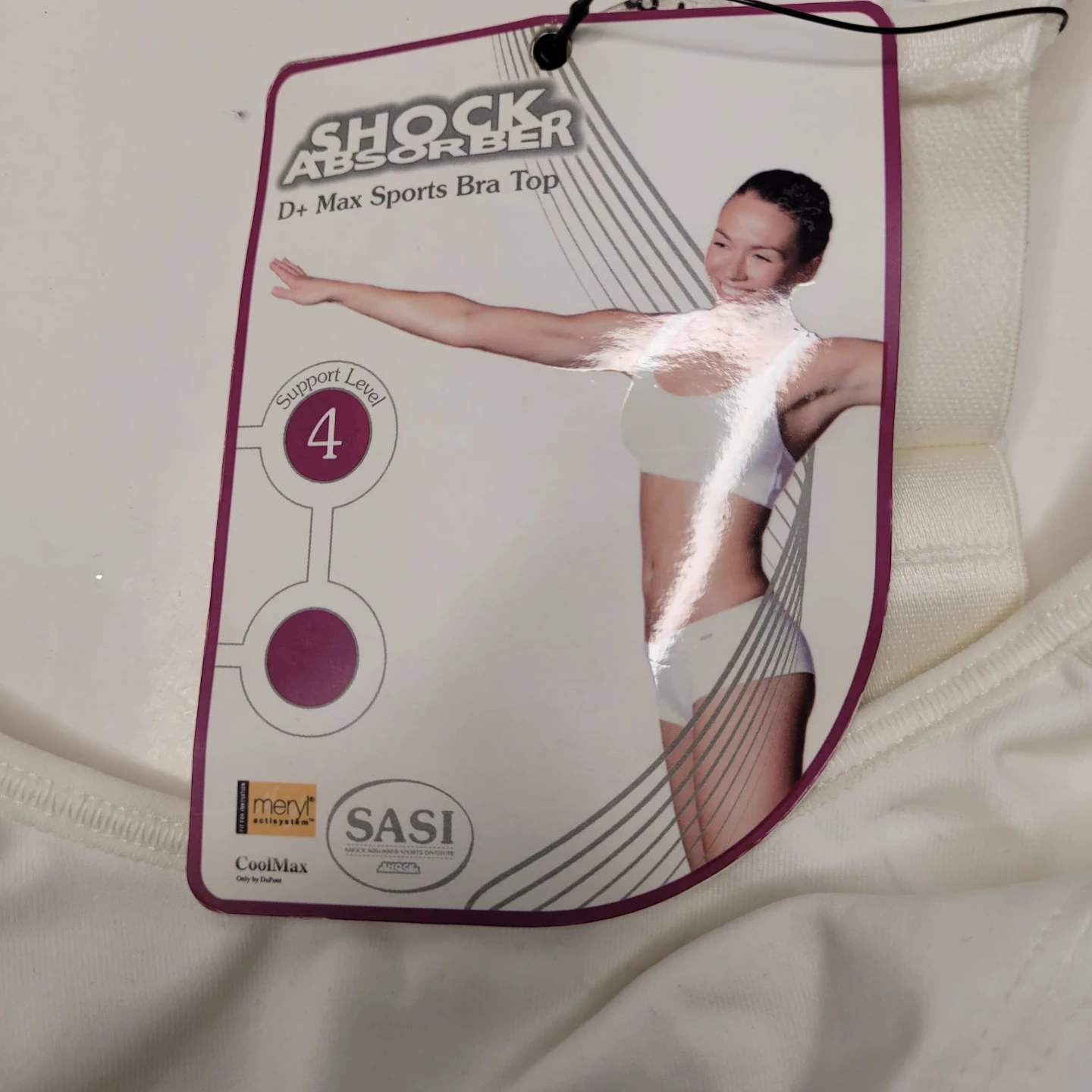 Shock Absorber D+ Max Sports Bra Top, White, 38DD - photo 3