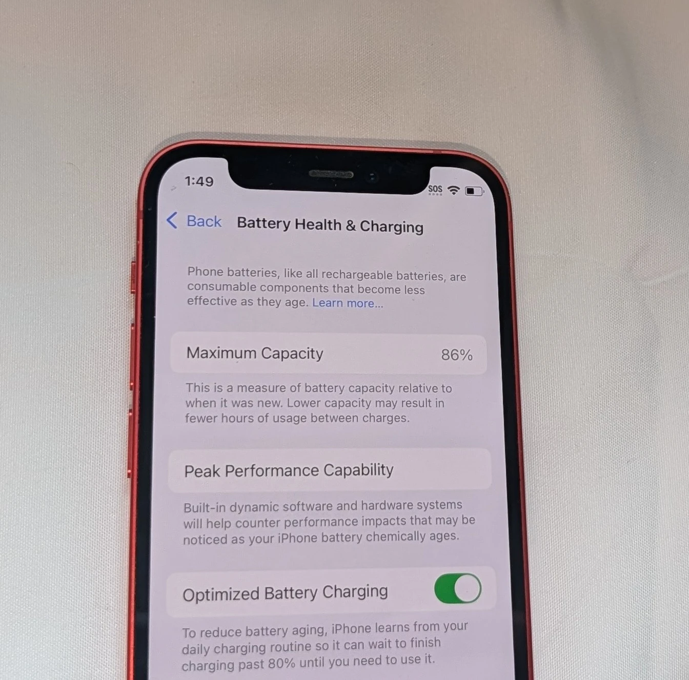 NICE RED APPLE iPhone 12 MINI 64GB FOR AT&T or Cricket NETWORK - photo 3