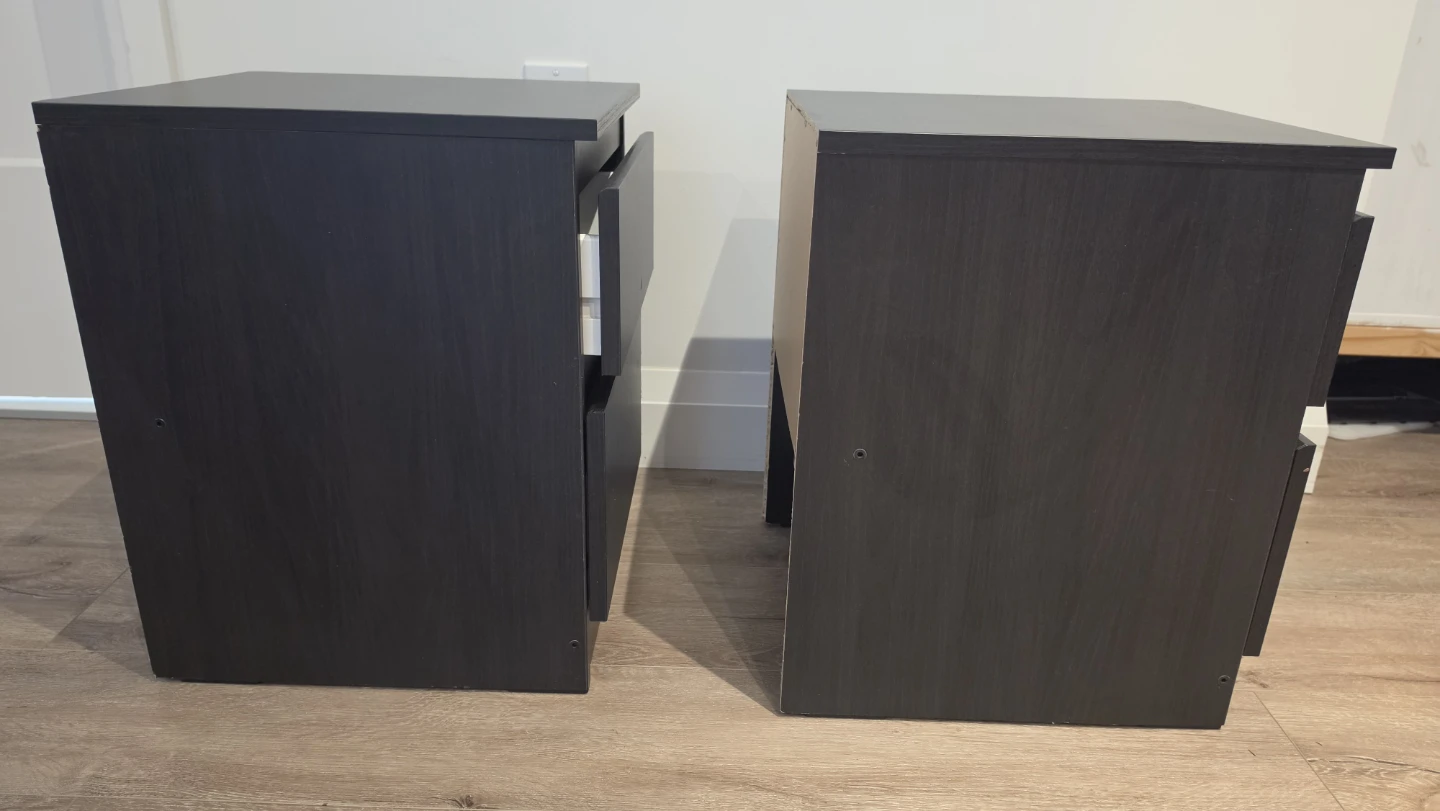 Set of two MALM Chest of 2 drawers, black-brown - photo 2