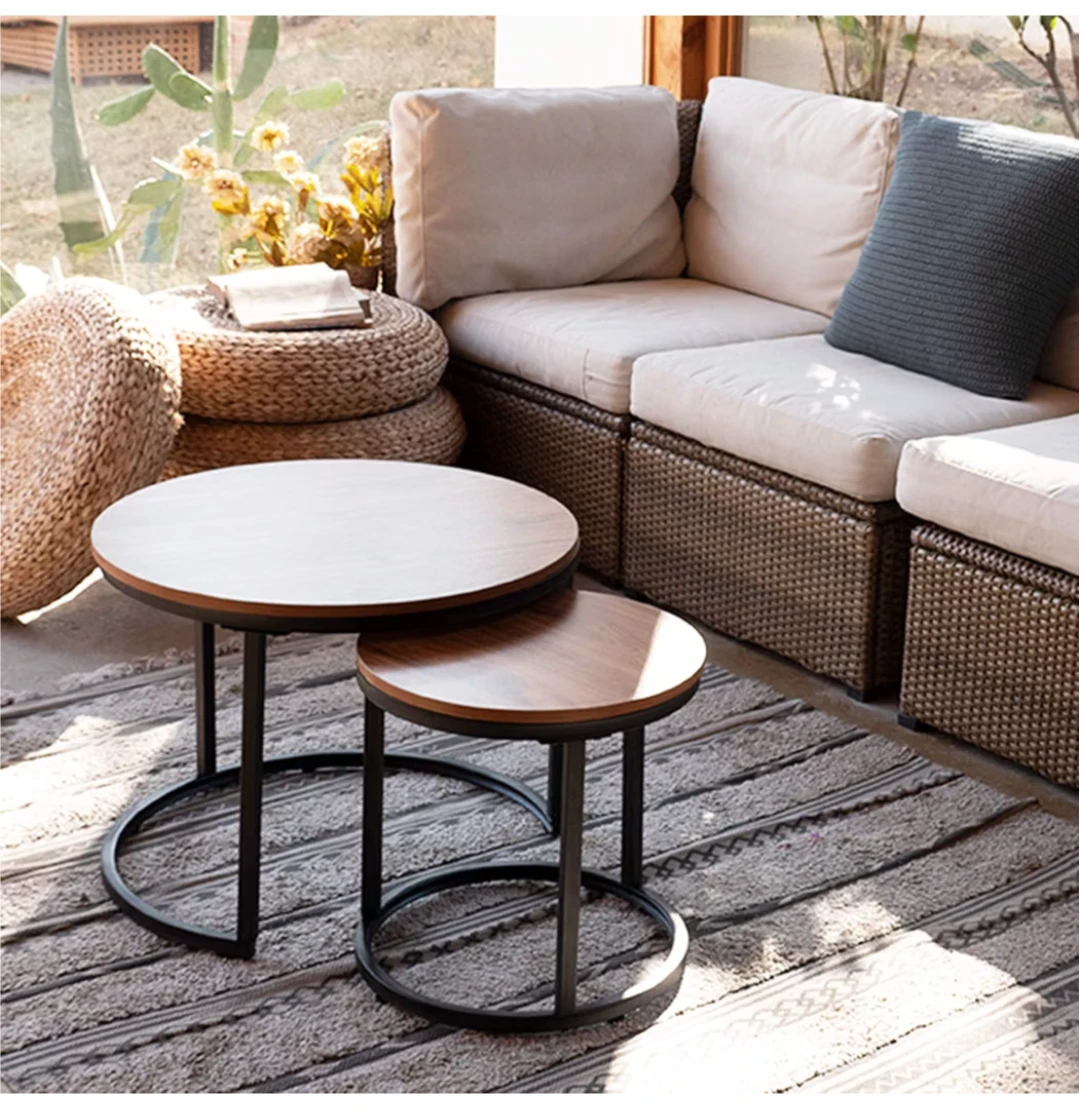 Set of Two Round Nesting Coffee Tables - photo 3