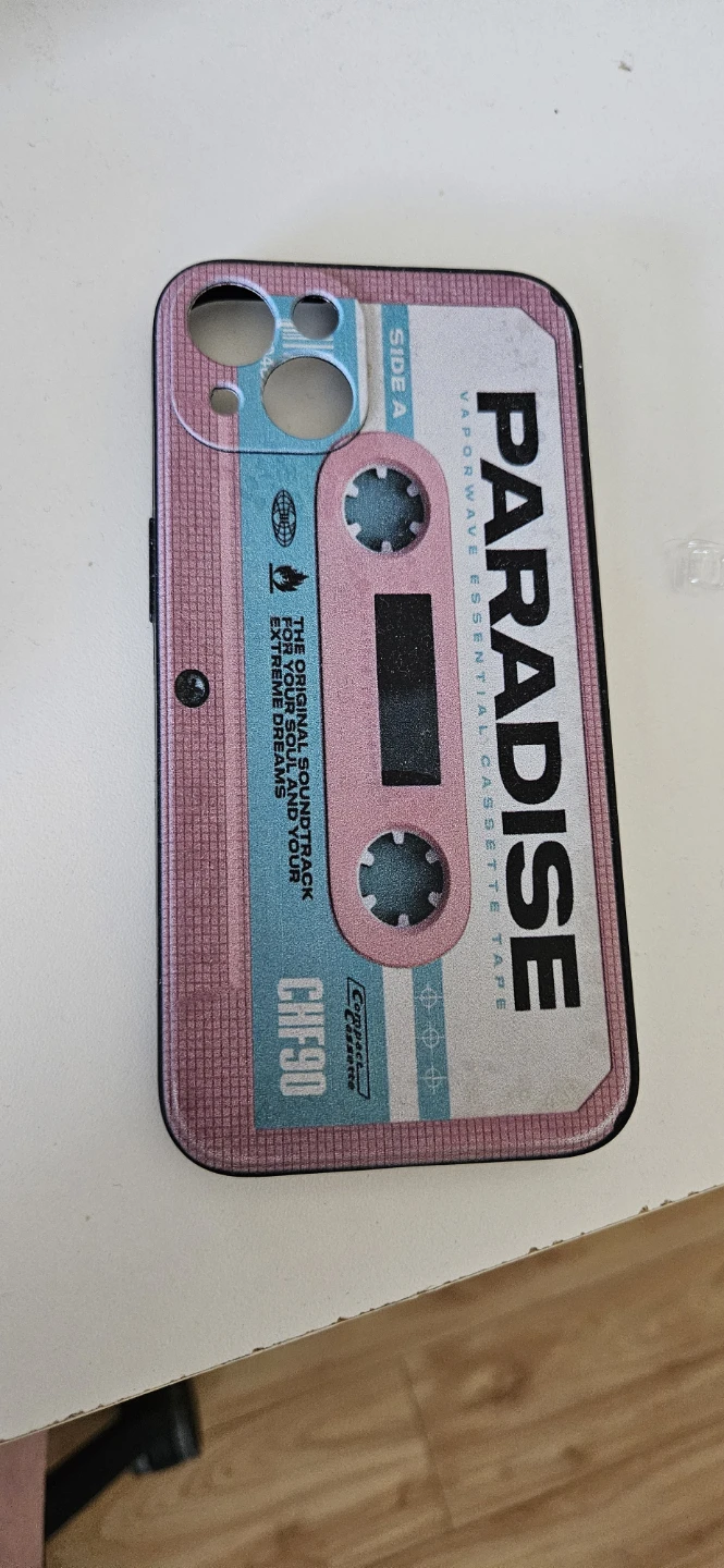 Retro pink aqua Cassette Tape iPhone 13 Case
