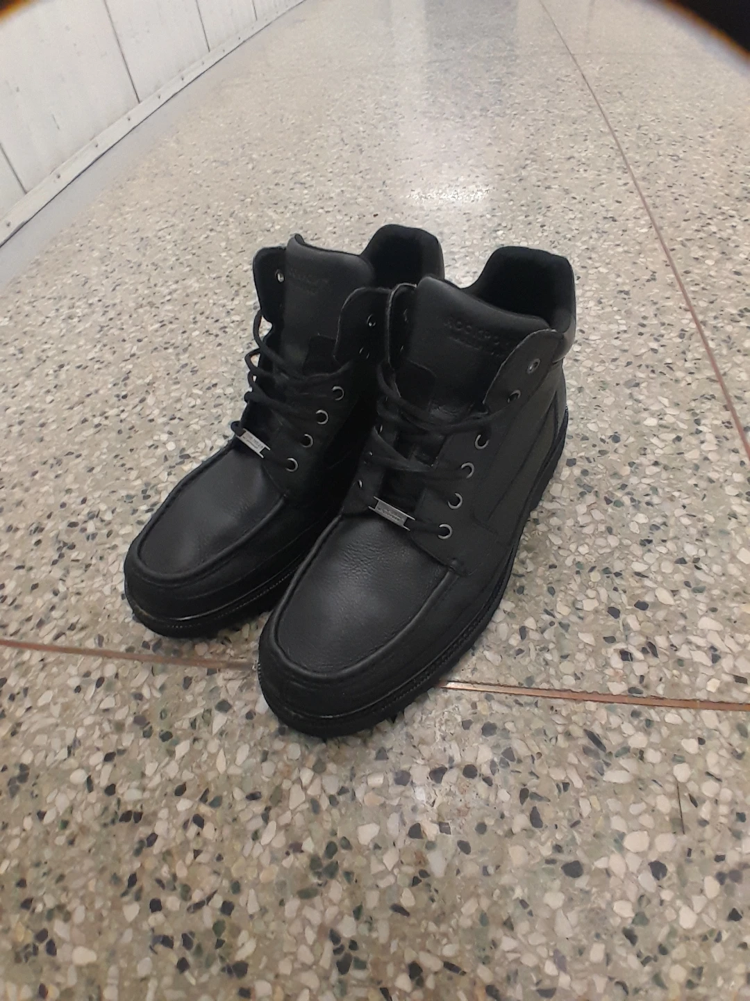 Rockport Black Leather Boots Men's Size 12 - photo 4