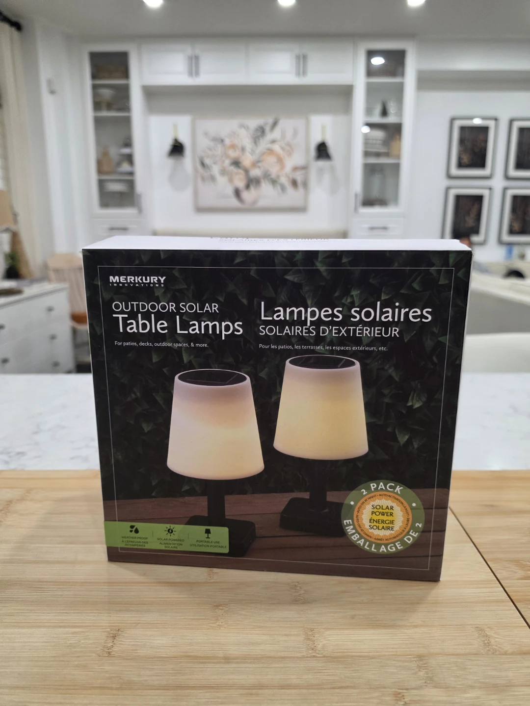 Merkury Innovations Outdoor Solar Table Lamps - 2 Pack