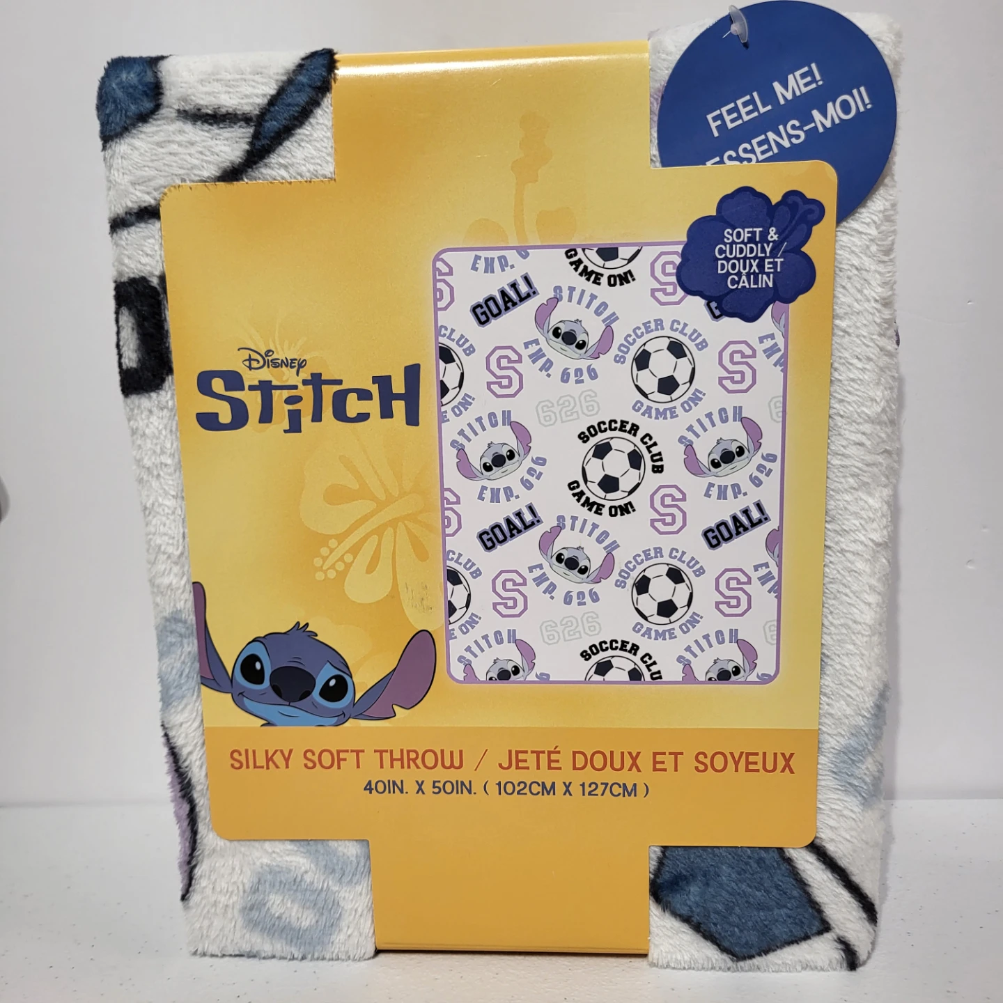 Disney Stitch Soccer Club Silky Soft Throw