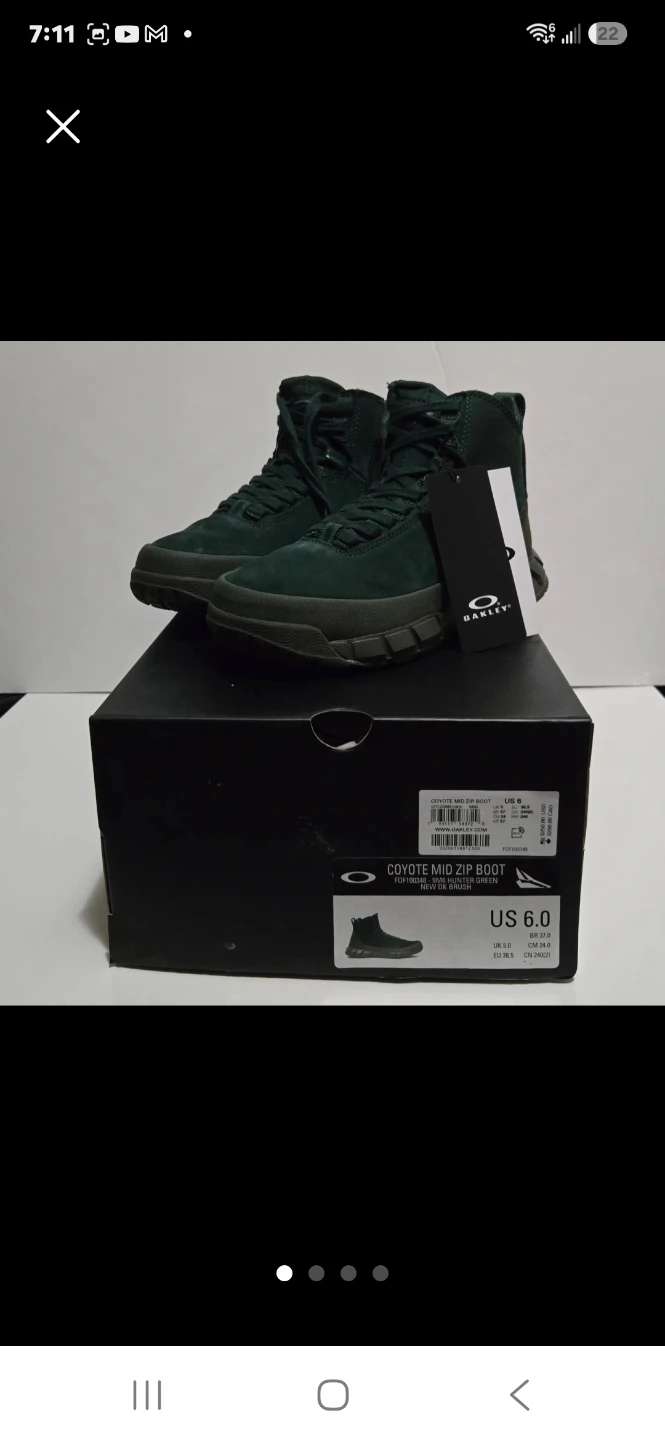 Oakley Coyote Mid Zip Boot - Hunter Green. Size  6 &7. - photo 5