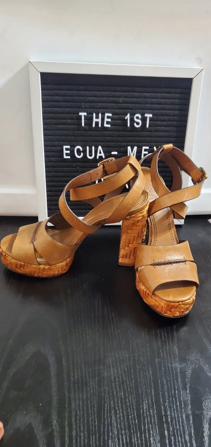 Tory Burch Tan Leather Platform Sandals - photo 5