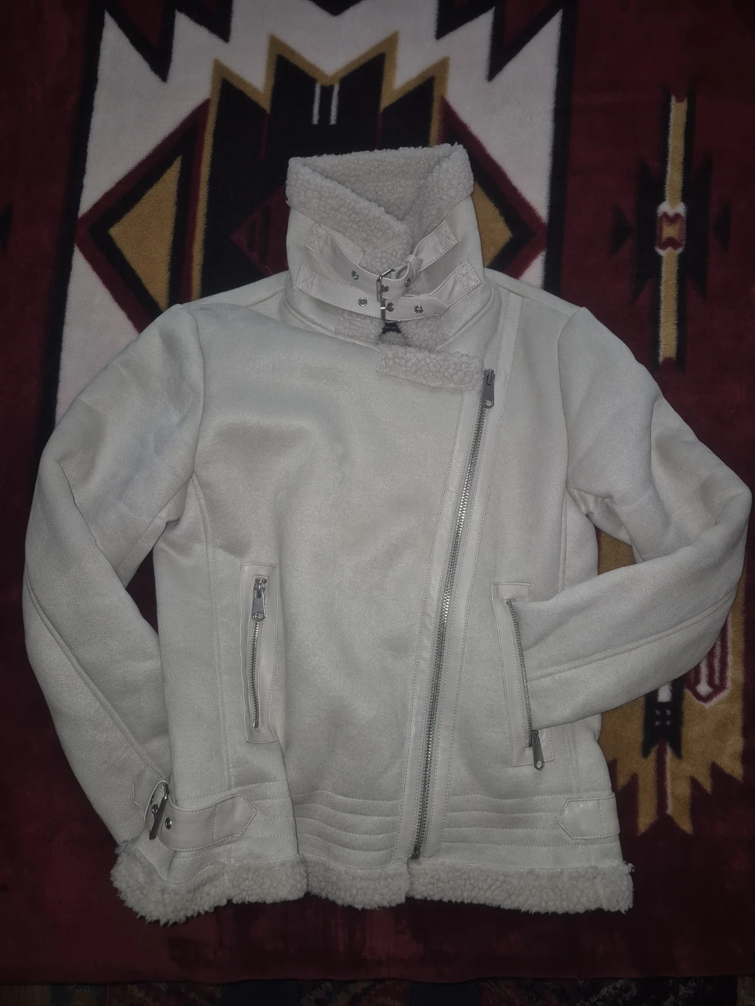 ONLY Faux Shearling Biker Jacket - photo 2
