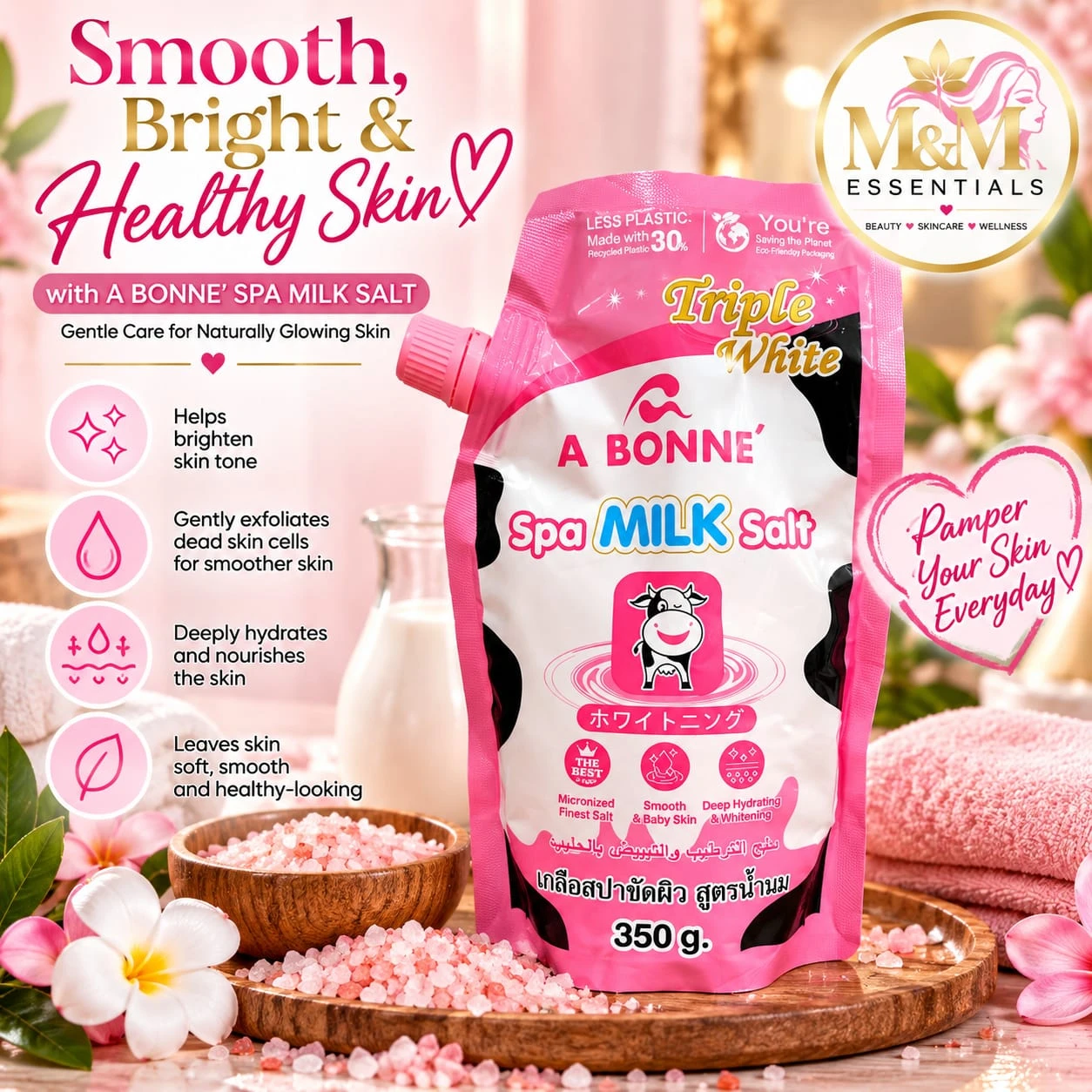A Bonne Spa Milk Salt Triple White
