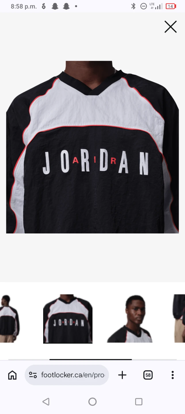 Brand new with tags Jordan V-Neck Windbreaker Jacket