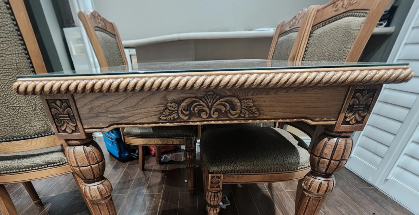 Classic Wooden Dining Table Set with 4 Chairs - photo 3