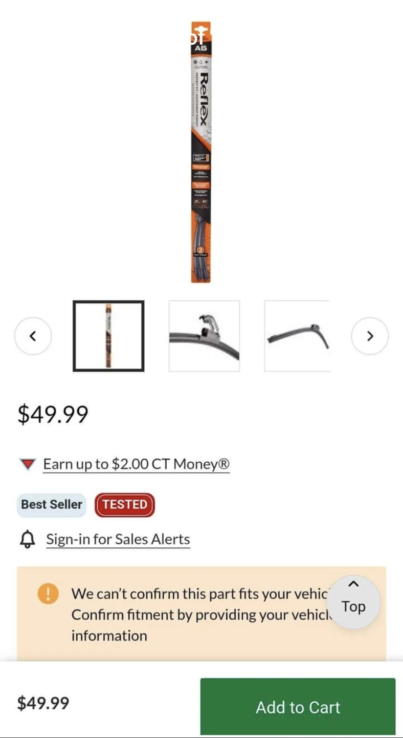 Brand New Reflex Perfect Fit All Season Wiper Blades, 2-pk