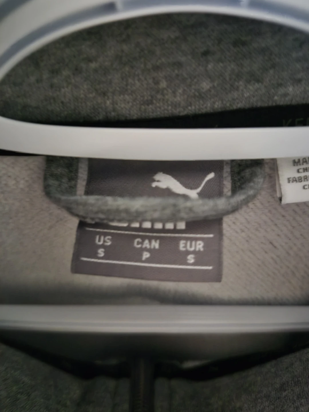 Puma grey and white track jacket