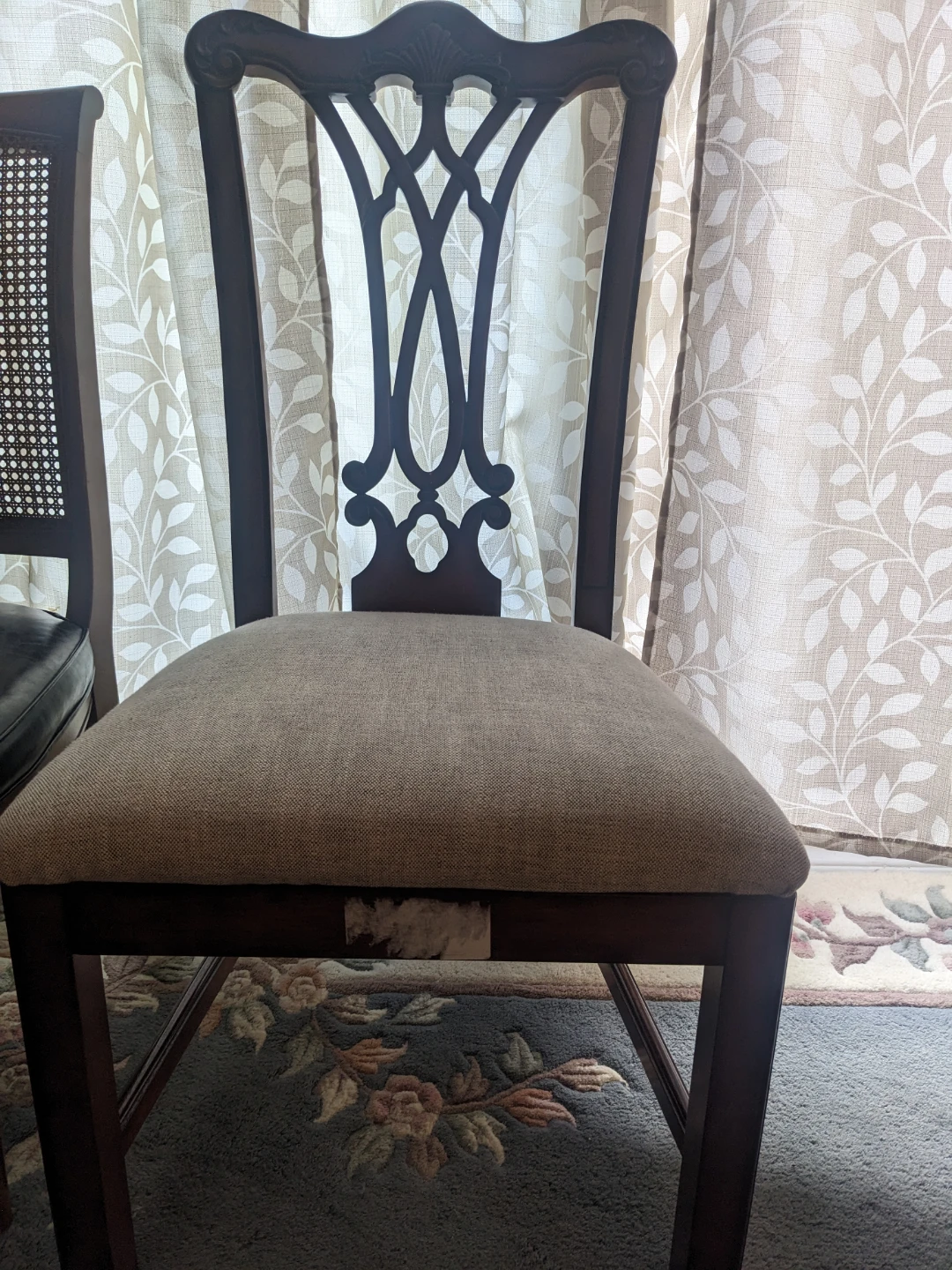 Traditional Dining Chair with Upholstered Seat
