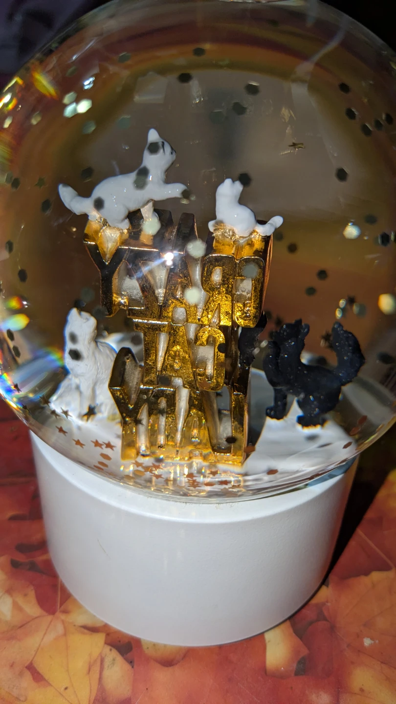 RARE VINTAGE "CRAZY CAT LADY" SNOW GLOBE MUSIC BOX - photo 5