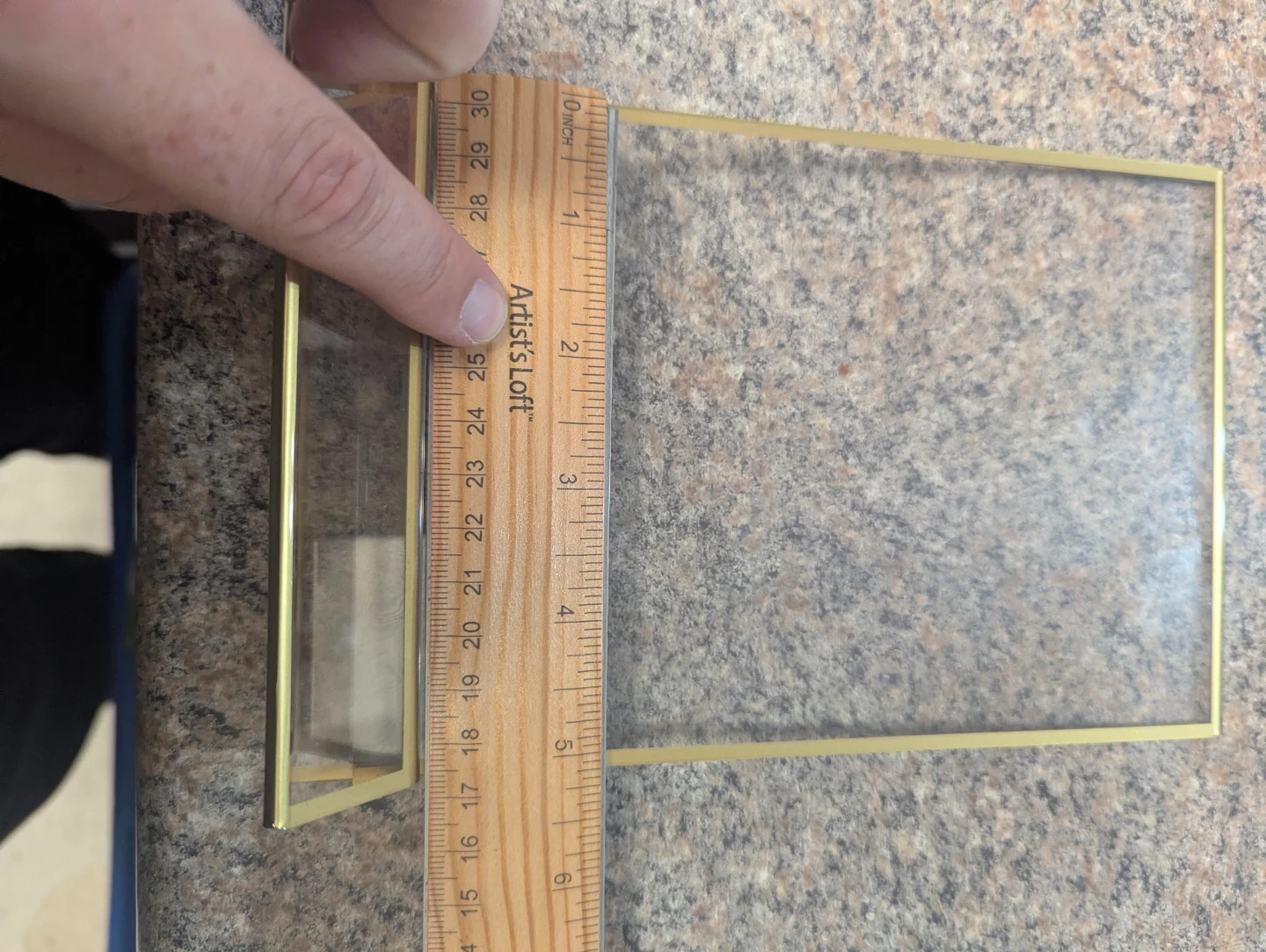 Gold Trim Glass Sign Holder - photo 2
