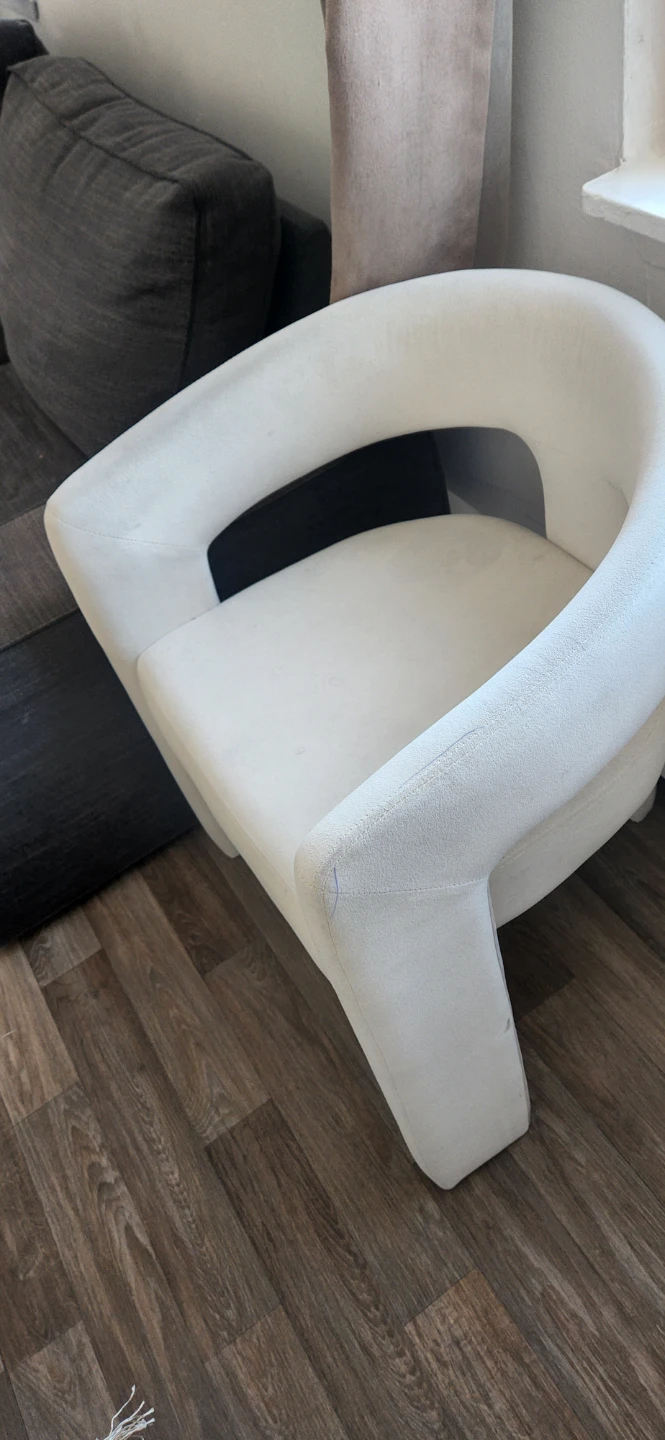 Modern White Accent Chair