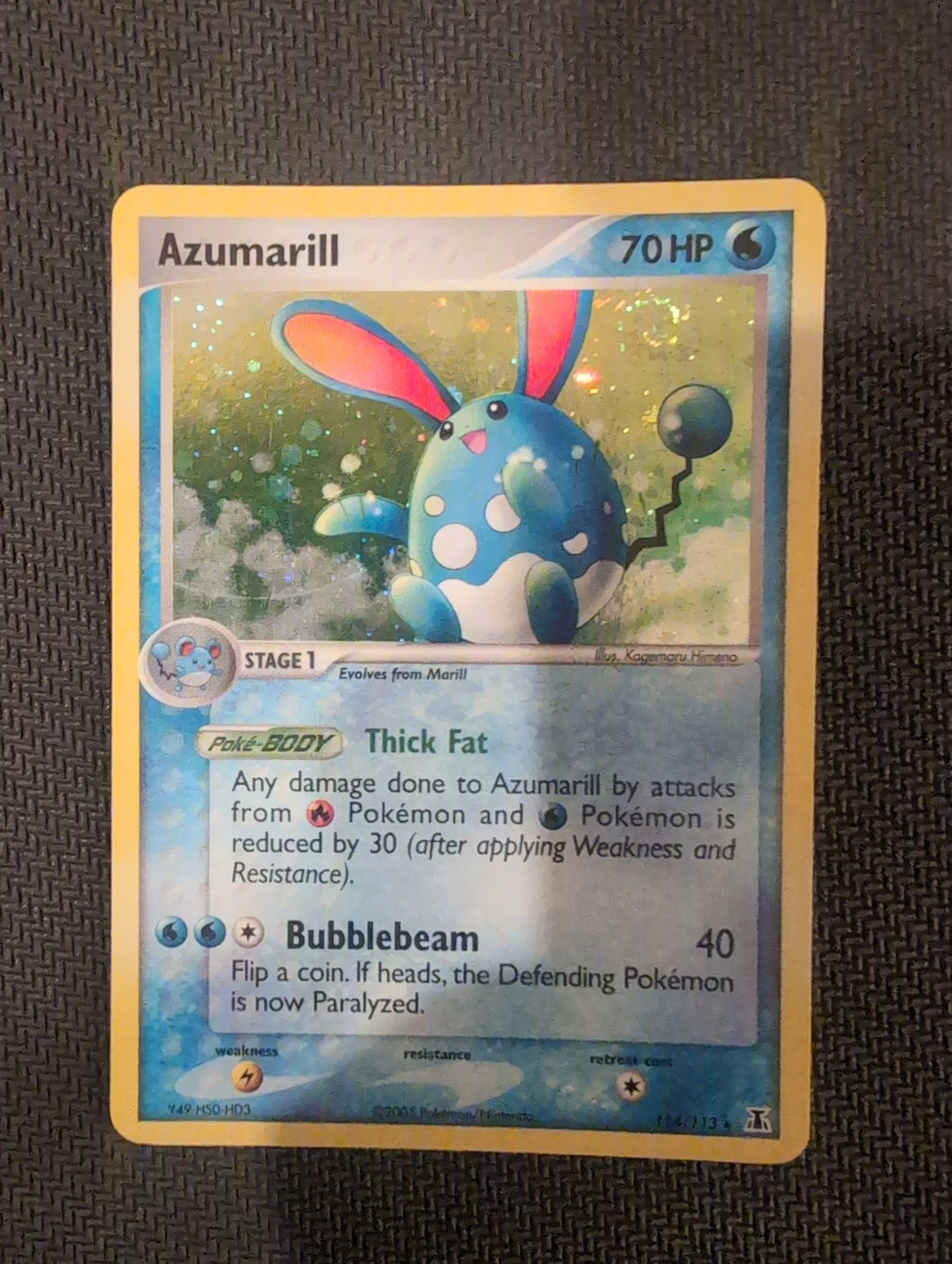Azumarill Ex Delta Species Secret Rare 114/113 - Pokemon Card
