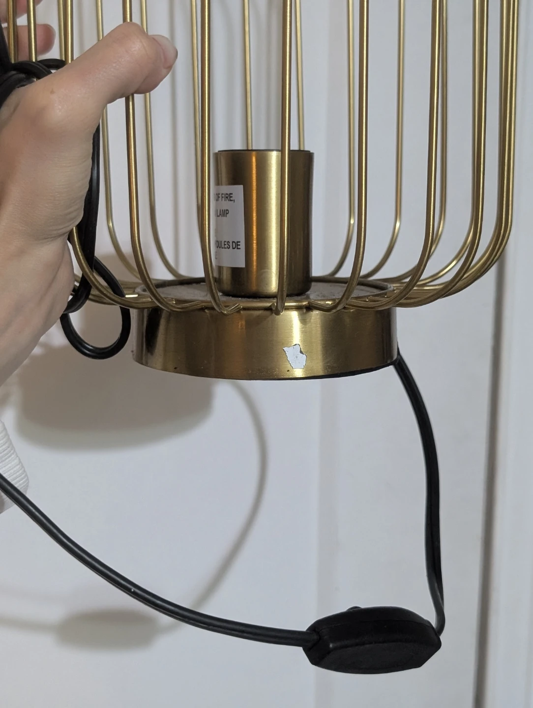 IKEA Flaggskepp Gold Cage Wire Table Lamp NEW - photo 3