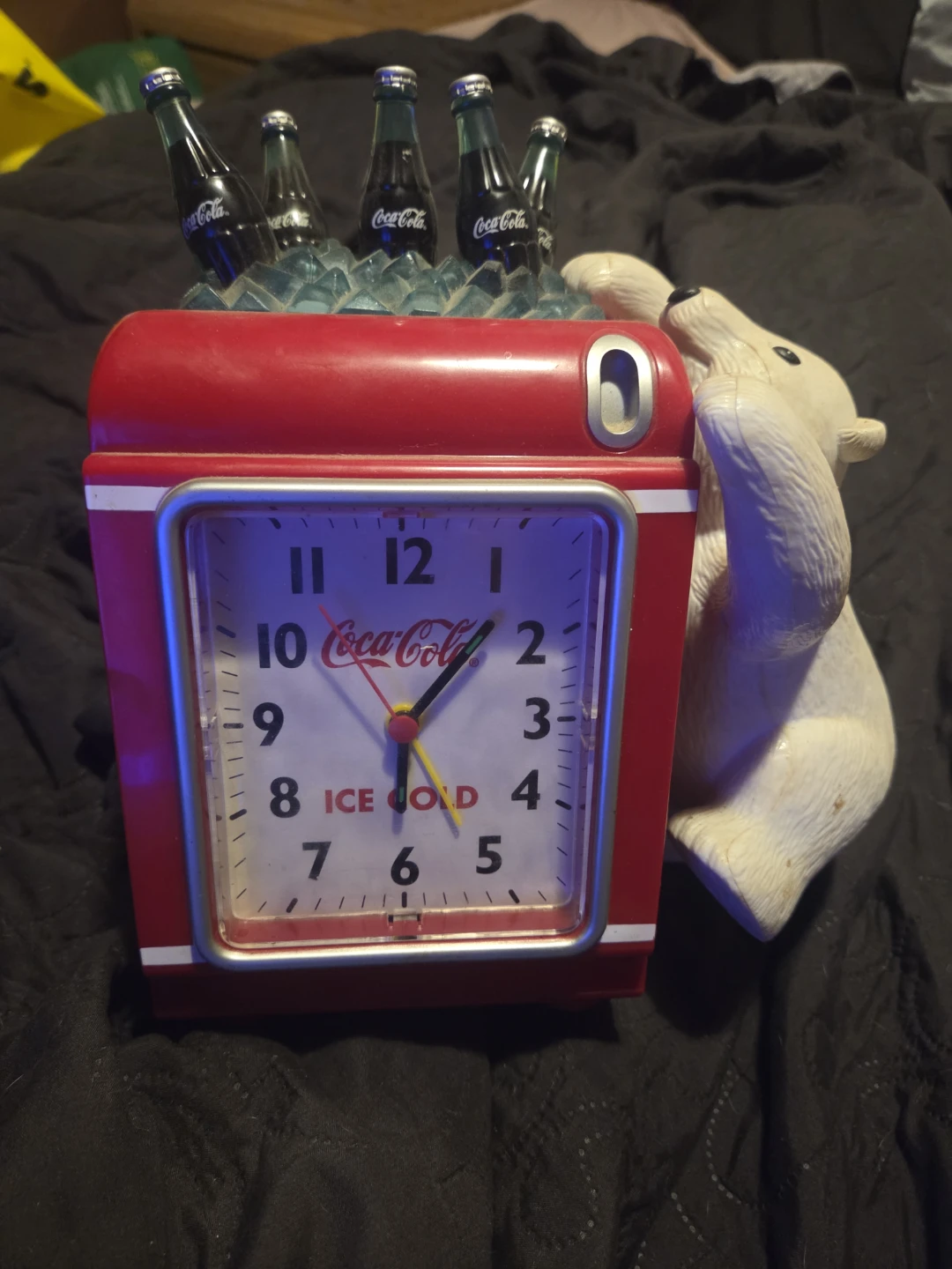Coca-Cola Polar Bear Ice Chest Desk Clock