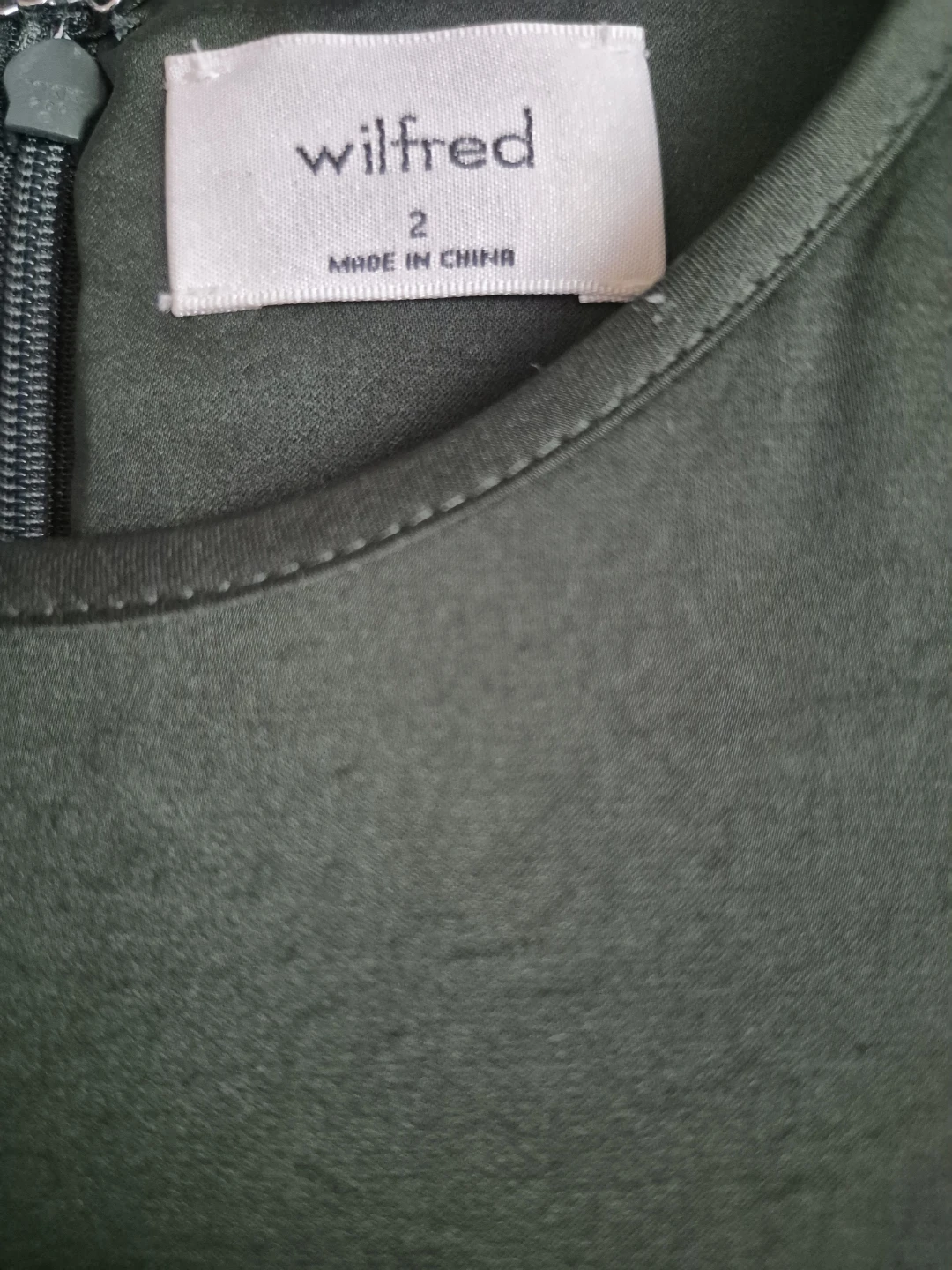 ARITZIA Wilfred Dress Olive Green Size 2 - photo 2