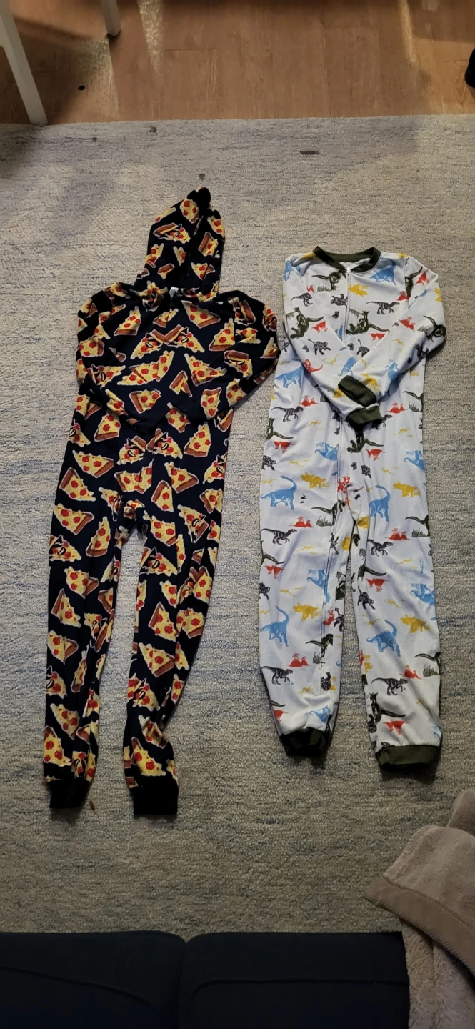 Two Kids One-Piece Pajamas.  Size  10-12 years old