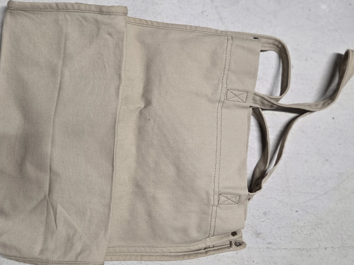 Beige Cotton Canvas Tote Bag - photo 2