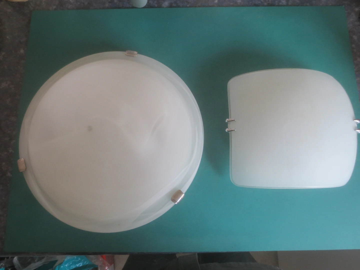 2 Wall and Ceiling Mount Light Fixtures.