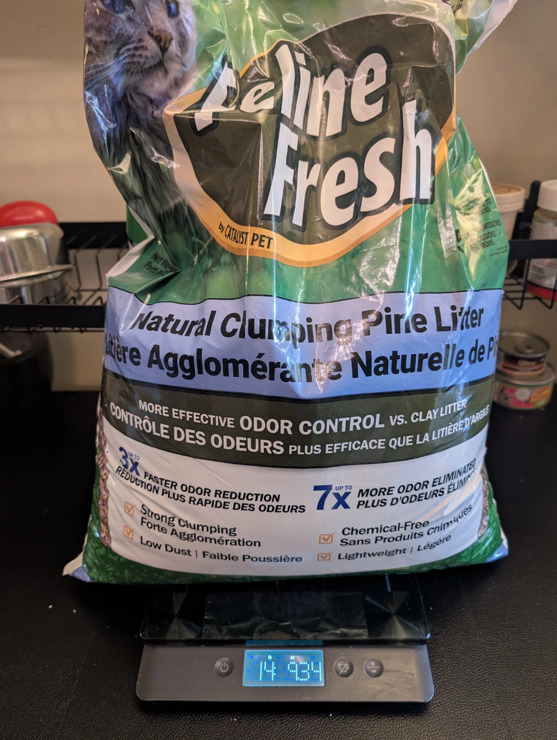 15lbs clumping pine litter (17lb bag)