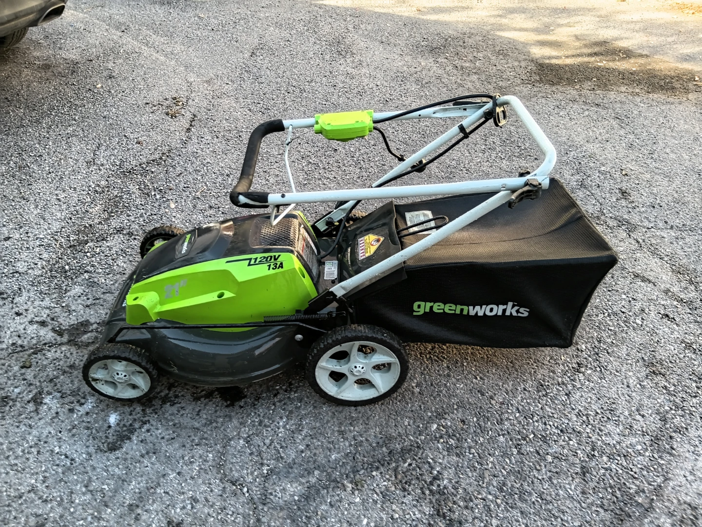 Greenworks Premium 21-inch Electric Lawnmower - photo 4
