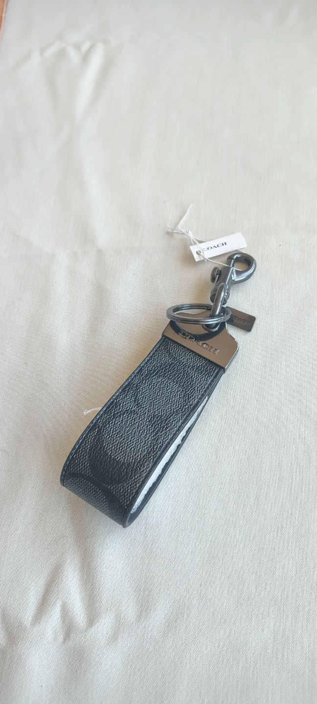 BNWT: Coach Signature Canvas Loop Bag Charm