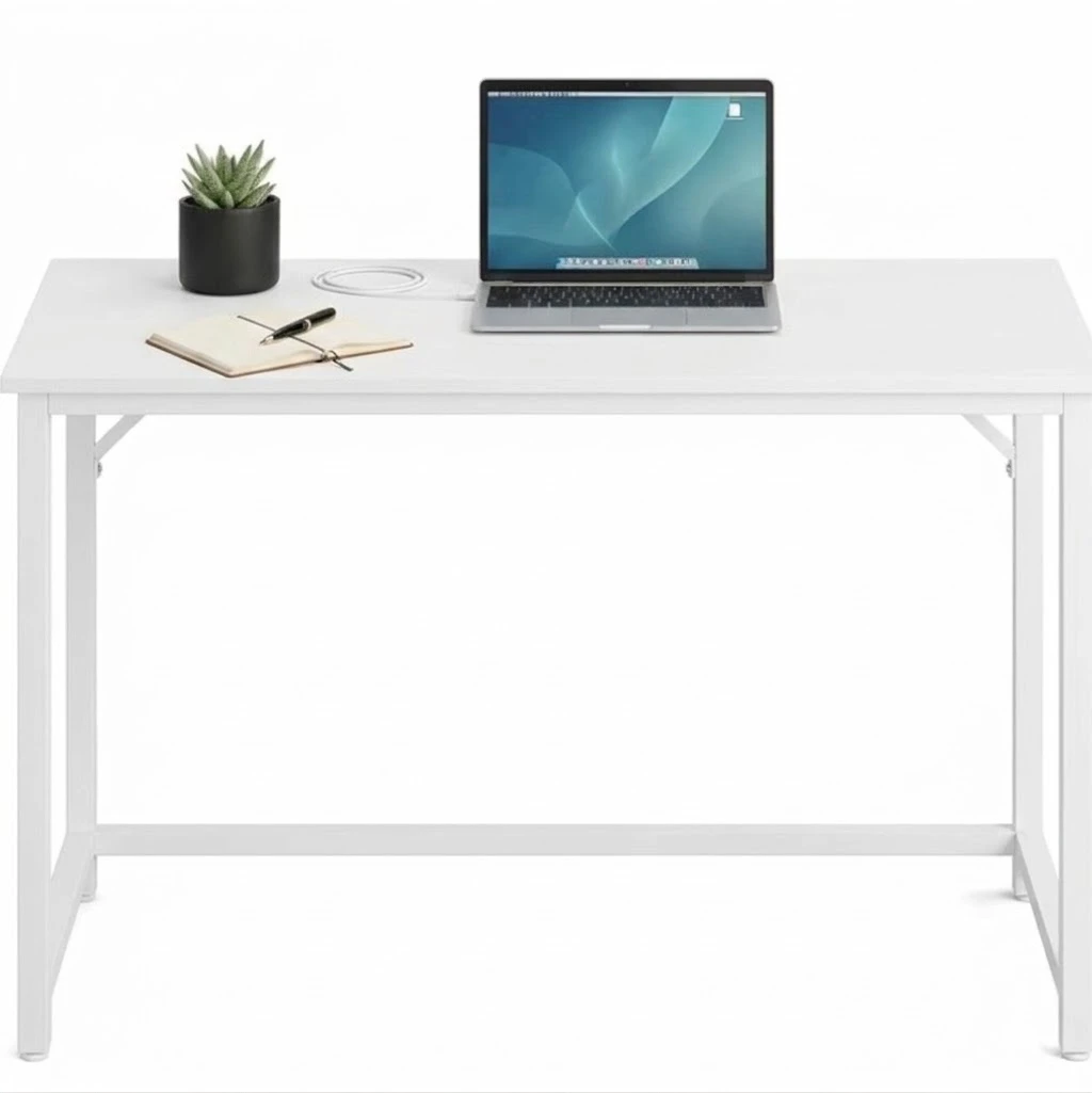 Minimalist White Computer Desk - photo 3