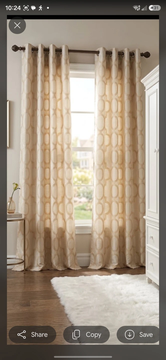 Geometric Pattern Grommet Curtains