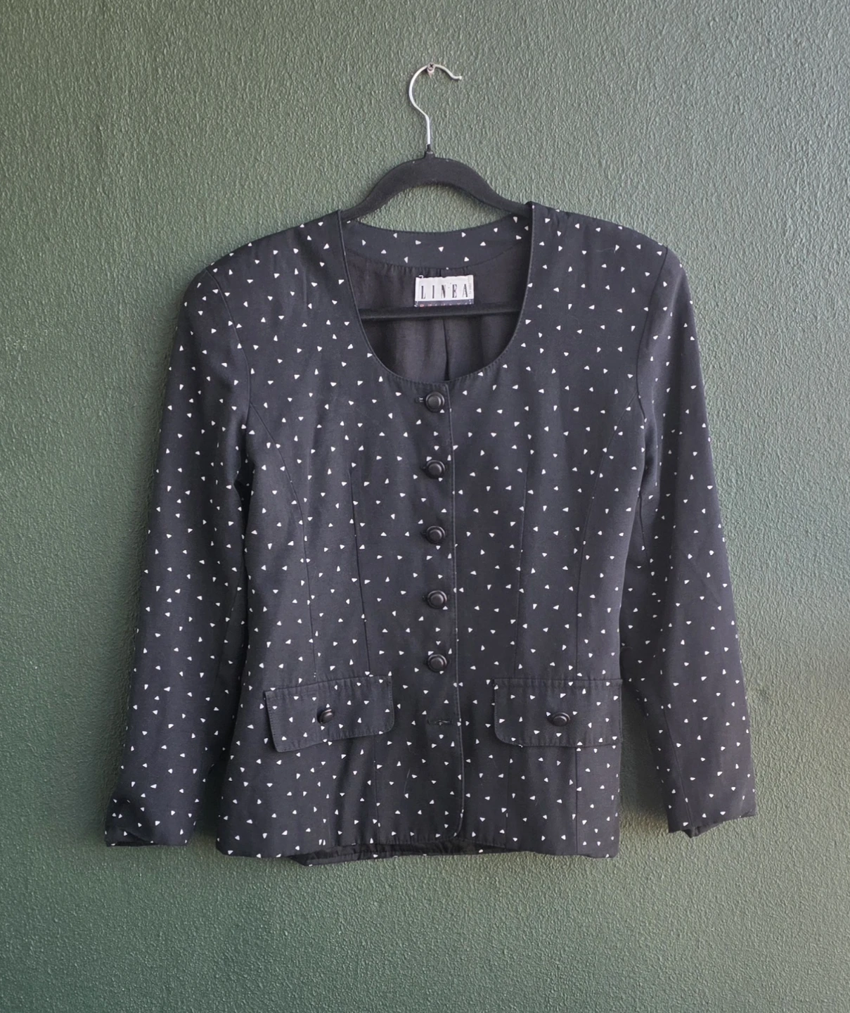 Vintage 80s Blazer Triangle Pattern Tailored look - photo 2
