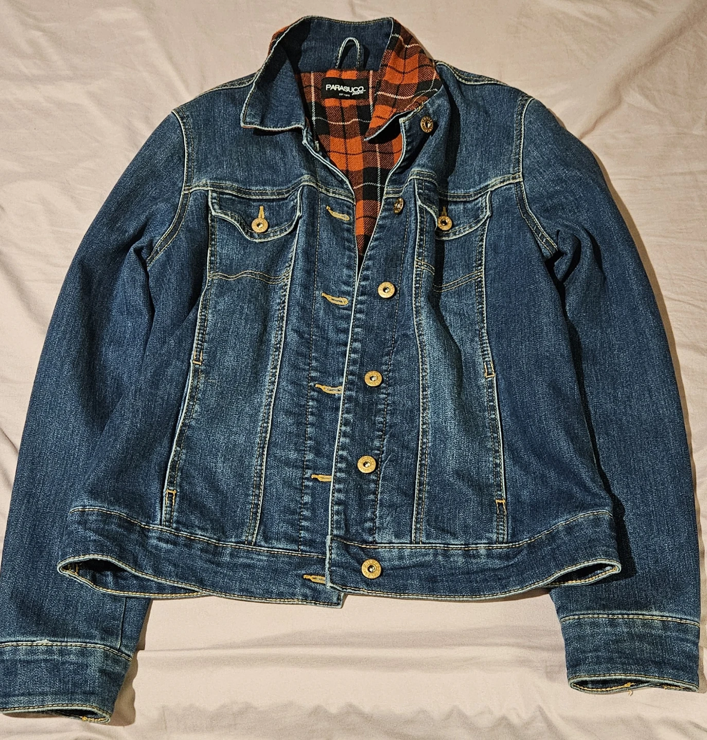 Parasuco Denim Jacket with Plaid Lining