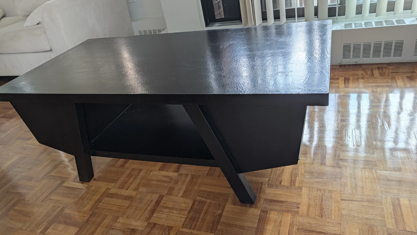Black Wooden Coffee Table - photo 5