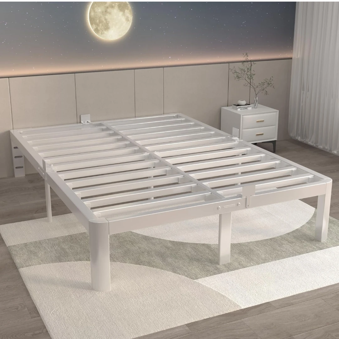 Queen Size Metal Bed Frame (white)