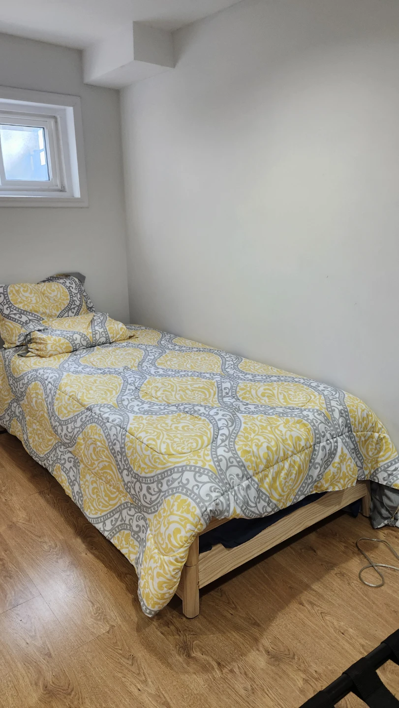 Stackable 2 Single Pine Wood Bed Frame with Mattress - photo 4