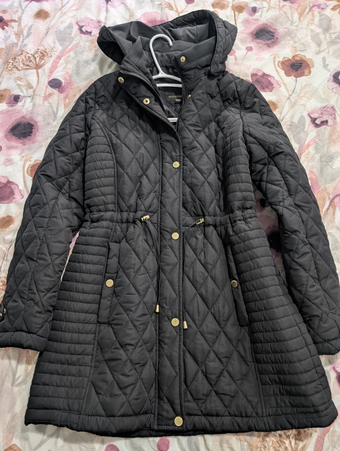 Weatherproof Quilted Hooded Jacket Black