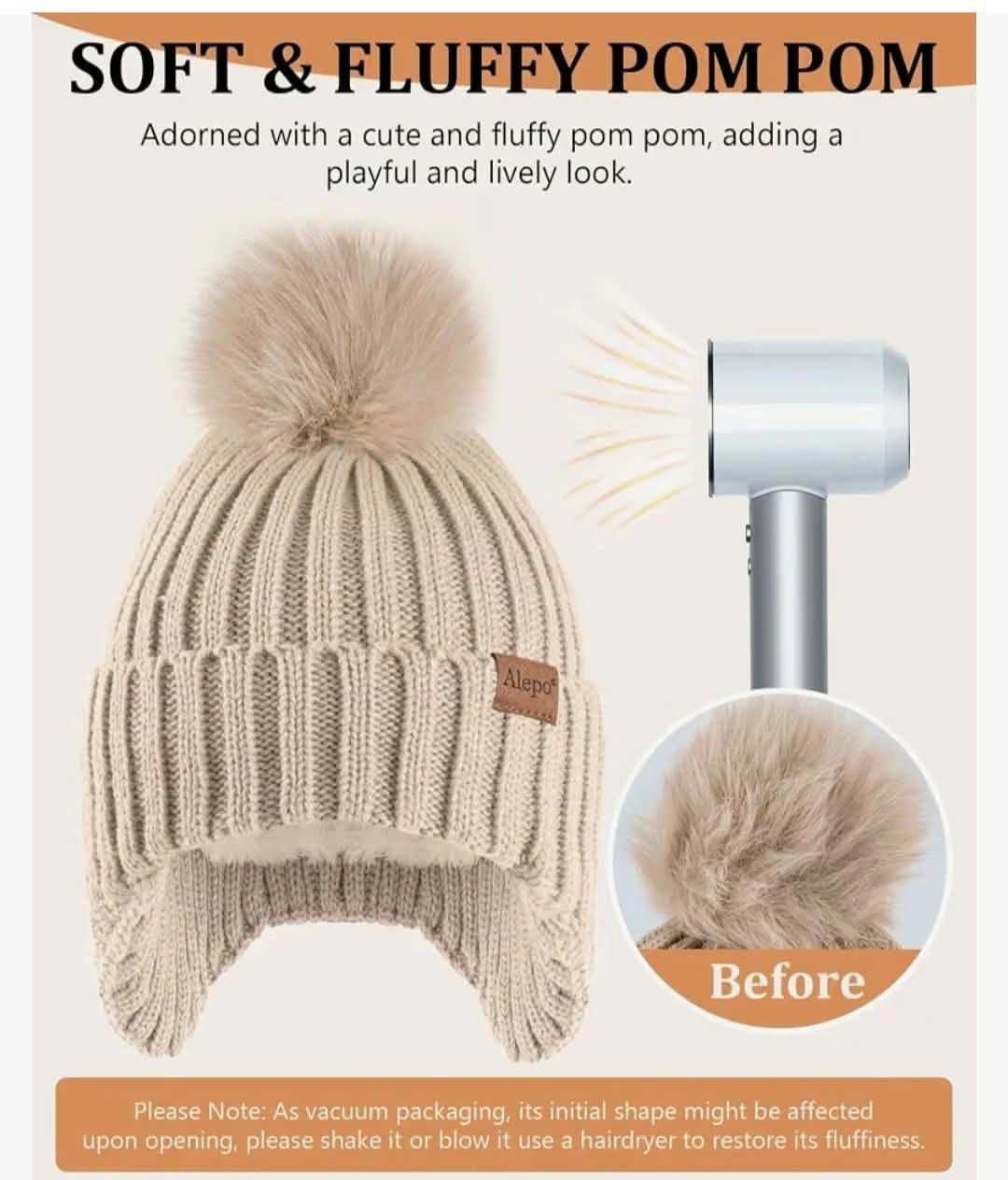 Alepo Winter Beanie with Pom Pom