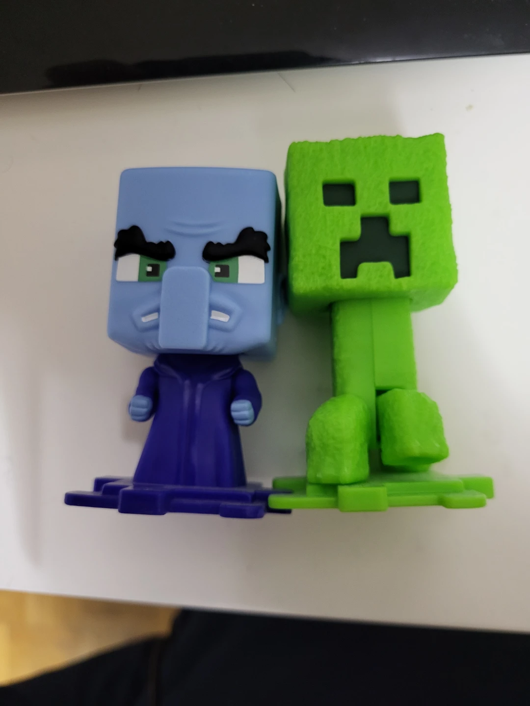 Minecraft Villager and Creeper Figurines