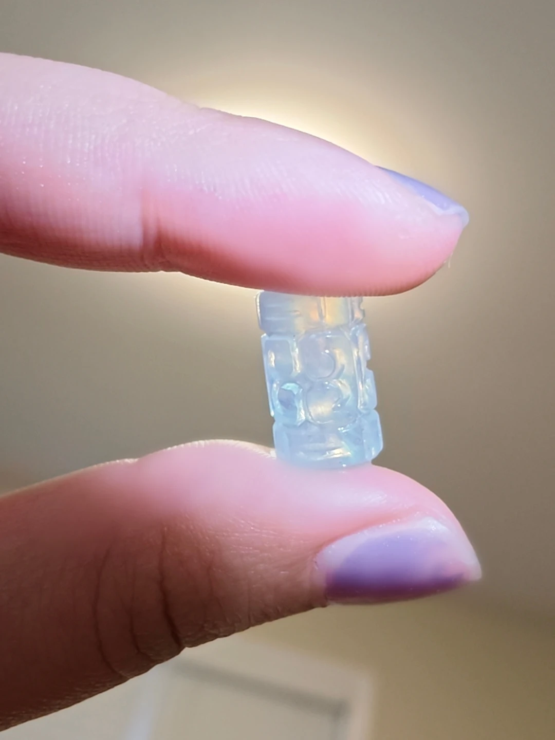 Natural aquamarine cylindrical bead💎 - photo 2