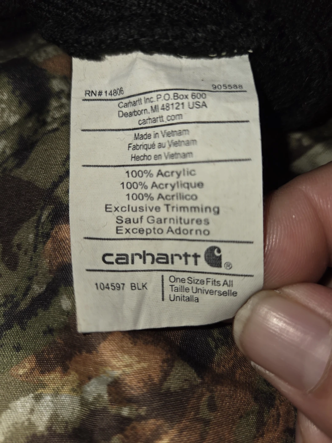 Carhartt + FanDuel Black Beanie  Hat in an Adult/ OS - photo 3