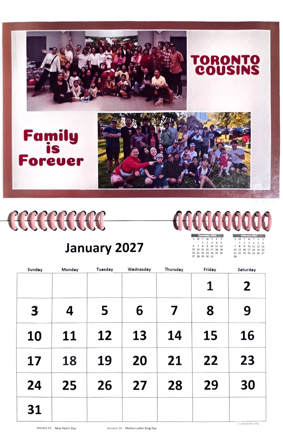 Personalised calendar - photo 2