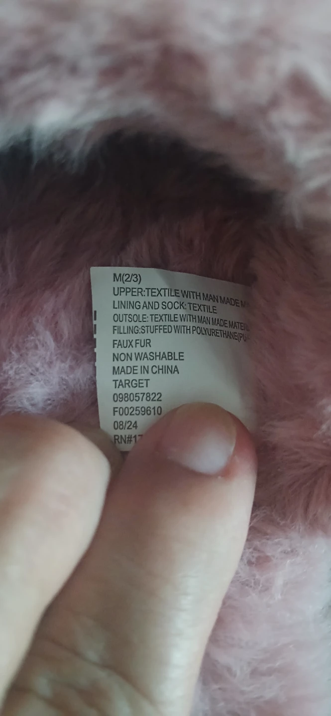 Cat & Jack Pink Faux Fur Slippers - photo 5