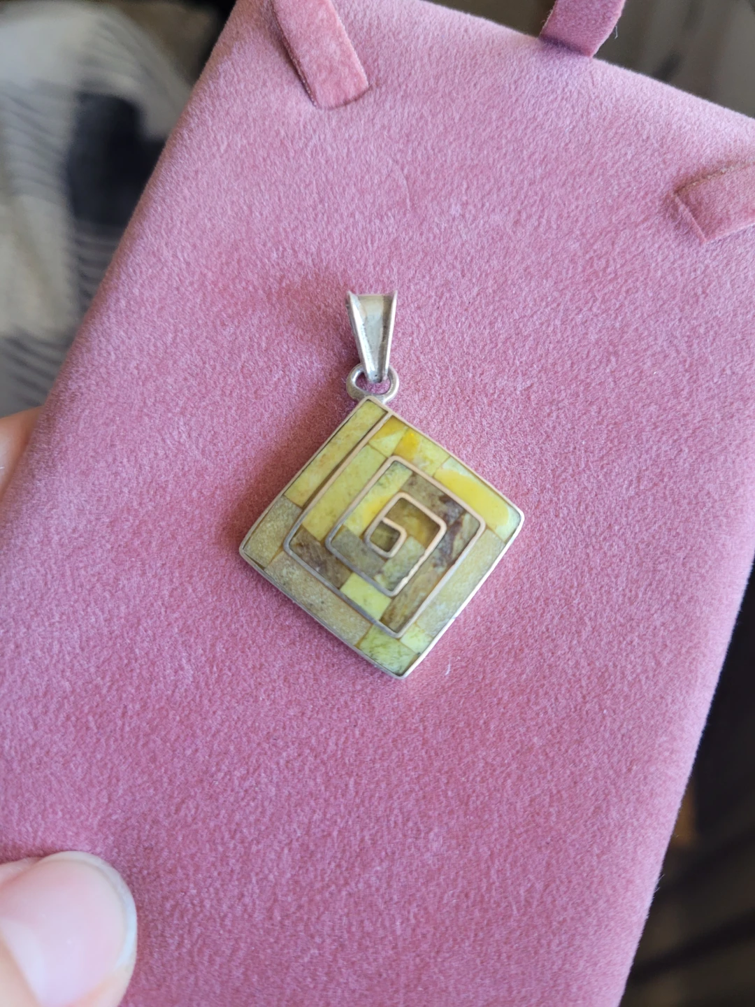 Sterling silver mosaic pendant