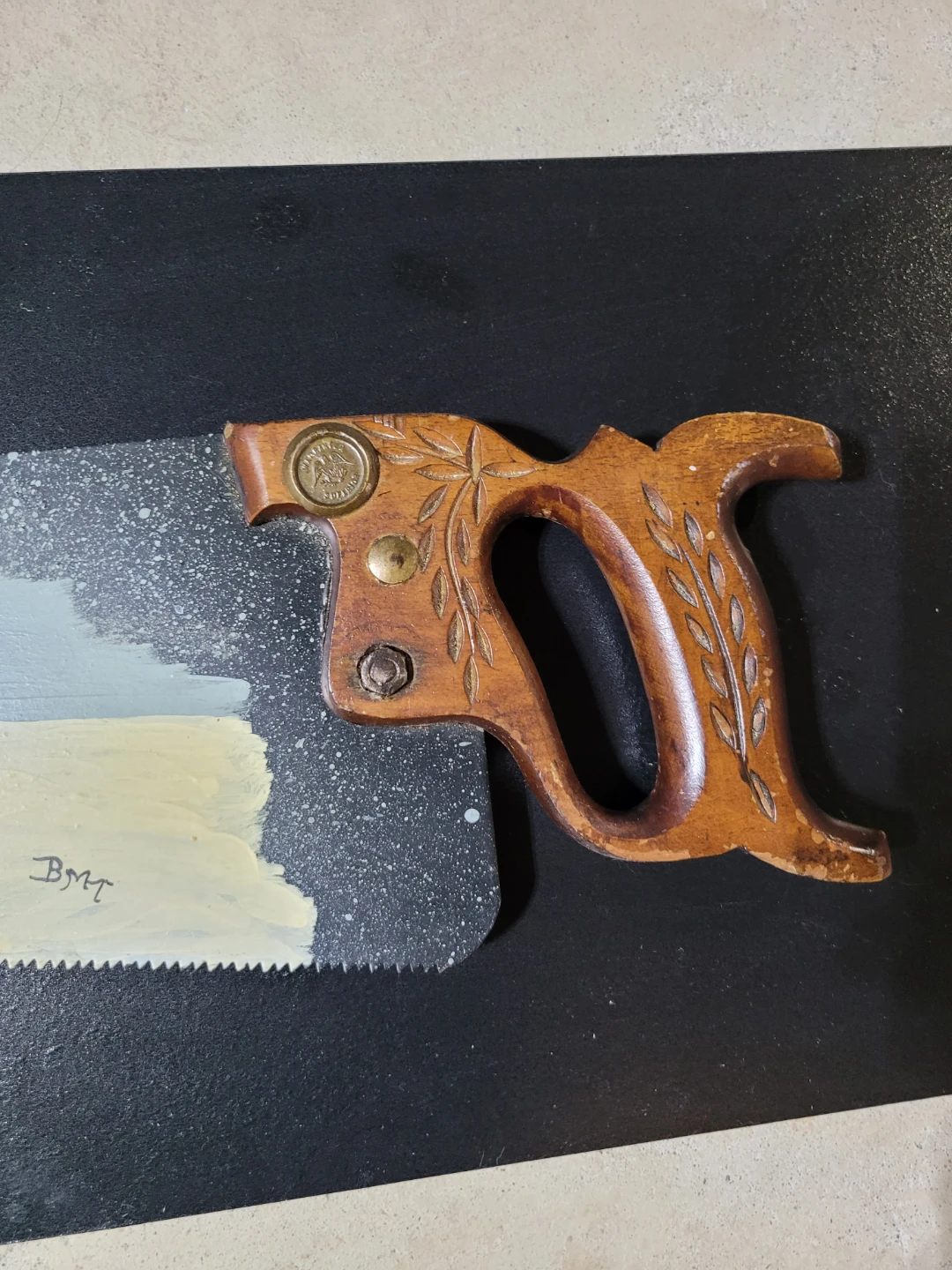 Hand Painted Decorative Vintage Handsaw - photo 2