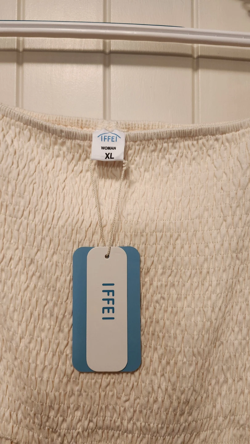 IFFEI Cream Midi Dress - Size XL - photo 3